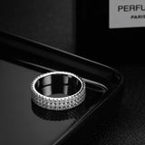 Moissanit Ring aus 925er Sterlingsilber mit funkelnden Zirkonia