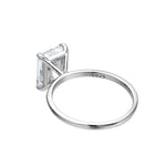 4ct Moissanit Verlobungsring mit Smaragdschliff S925 Sterling Silber