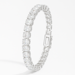 Tennisarmband mit ovalen Moissanit-Steinen S925 Silber vergoldet für Frauen