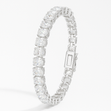 Tennisarmband mit ovalen Moissanit-Steinen S925 Silber vergoldet für Frauen