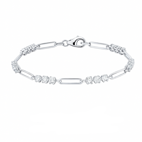 3MM Moissanite Armband für Damen aus 925er Sterling Silber
