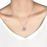 925 Silber Halskette mit exquisitem blütenförmigem Design und 1 ct D-Farb Moissani