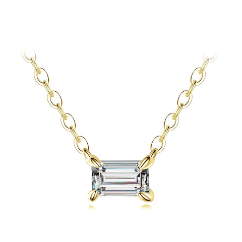 925 Sterling Silver Kettenanhänger mit AAA Zirkonia im eleganten Desig