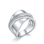 Damenring aus 925er Sterling Silber mit funkelnden Zirkonia