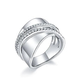 Damenring aus 925er Sterling Silber mit funkelnden Zirkonia