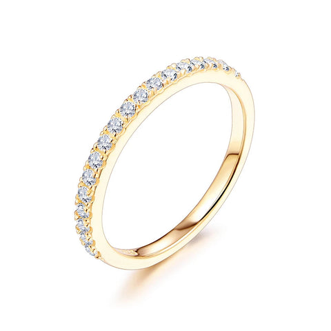 18K Roségold Vergoldeter Diamantring mit 0,27 CT Moissanite