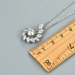 925 Silber Halskette mit exquisitem blütenförmigem Design und 1 ct D-Farb Moissani