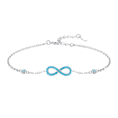 Damenarmband aus 925 Sterling Silber mit natürlichem Türkis