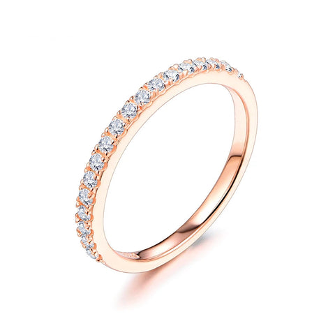 18K Roségold Vergoldeter Diamantring mit 0,27 CT Moissanite