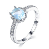 925 Sterling Silber Ringe mit blauen und klaren Zirkonia