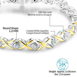 Damenarmband aus 925er Silber mit 18K vergoldeten Akzente