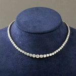 Moissanite Tennis Halskette für Damen aus 925er Sterling Silber in Weiß