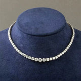 Moissanite Tennis Halskette für Damen aus 925er Sterling Silber in Weiß