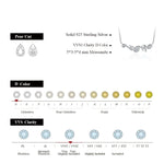Moissanit Halskette mit D Farbe VVS1 in 925er Sterling Silber für Frauen