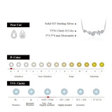 Moissanit Halskette mit D Farbe VVS1 in 925er Sterling Silber für Frauen