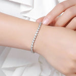 Funkelndes Moissanit S925 Sterling Silber Tennisarmband glitzernden Steinen
