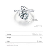 925 Sterling Silber Ring mit funkelndem ovalem Zirkon für Frauen