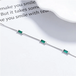 Vergoldete Armband mit grünen Zirkon-Steinen für Frauen