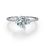925 Sterling Silber Ring mit funkelnden Tröpfchen-CZ