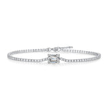 1CT Moissanit Armband aus 925er Sterlingsilber mit GRA-Zertifikat