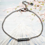 Kettenarmband mit Blauen Zirkonsteinen aus echtem 925er Sterling Silber