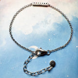 Buntsteine Delikater Armband mit Links Kette aus 925 Sterling Silber