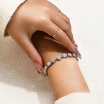 # Elegantes Armband aus 100% 925 Sterlingsilber mit Moissanit in verschiedenen Schliffen – Funkelnd und zeitlos schön!