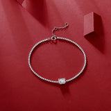 1CT Moissanit Armband aus 925er Sterlingsilber mit GRA-Zertifikat