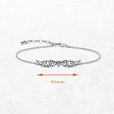 Phoenix Wing Halskette aus 925 Sterling Silber mit blauen Zirkonia