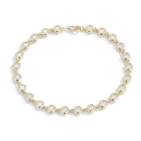 Moissanit Armband in S925 Sterling Silber für Damen