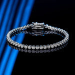 Funkelndes Moissanit S925 Sterling Silber Tennisarmband glitzernden Steinen
