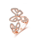 Moissanit Ring für Frauen mit Schmetterlingsdesign in 925 Sterling Silber