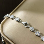 Moissanit Armband in S925 Sterling Silber für Damen