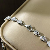 Moissanit Armband in S925 Sterling Silber für Damen
