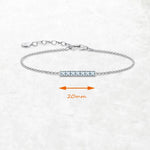 Kettenarmband mit Blauen Zirkonsteinen aus echtem 925er Sterling Silber