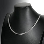 Moissanit Halskette für Damen aus 925 Sterling Silber mit weißem Gold