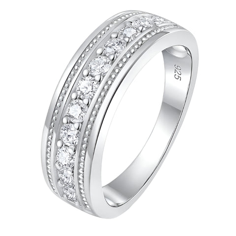 925 Sterling Silber Ring für damenmit Voll-Moissaniten
