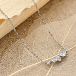 Moissanit Halskette mit D Farbe VVS1 in 925er Sterling Silber für Frauen