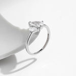 925 Sterling Silber Ring mit funkelnden Tröpfchen-CZ