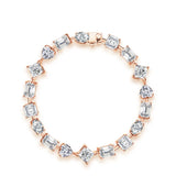 # Elegantes Armband aus 100% 925 Sterlingsilber mit Moissanit in verschiedenen Schliffen – Funkelnd und zeitlos schön!