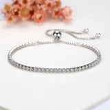 Damen Armband aus 925 Sterling Silber mit blauen Zirkonia-Steinen