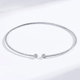 1,60CT Herzförmiges Moissanit offenen Tennis-Negligee 925er Sterlingsilber