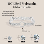 Moissanit-Diamantarmreifen mit ovalem Anhänger aus 925er Sterling Silbe