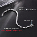 Funkelndes Moissanit S925 Sterling Silber Tennisarmband glitzernden Steinen