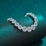 Moissanite Tennis Armband aus 925er Sterlingsilber mit weißer Goldplattierung