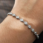 Moissanit Armband in S925 Sterling Silber für Damen