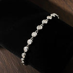 Moissanit Armband in S925 Sterling Silber für Damen