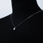 Herzförmige Moissanit-Halskette aus 925er Sterlingsilber