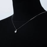 Herzförmige Moissanit-Halskette aus 925er Sterlingsilber