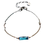 Damenarmband mit blauen Zirkonstein 925er Sterlingsilber